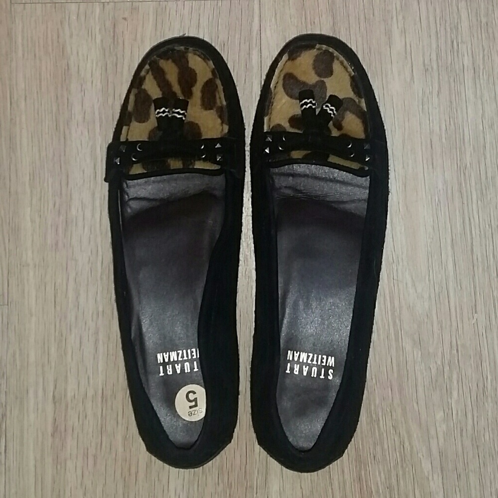 Stuart Weitzman animal print loafers Sz 5